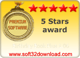 Birthday Book Plus 1.06 5 stars award